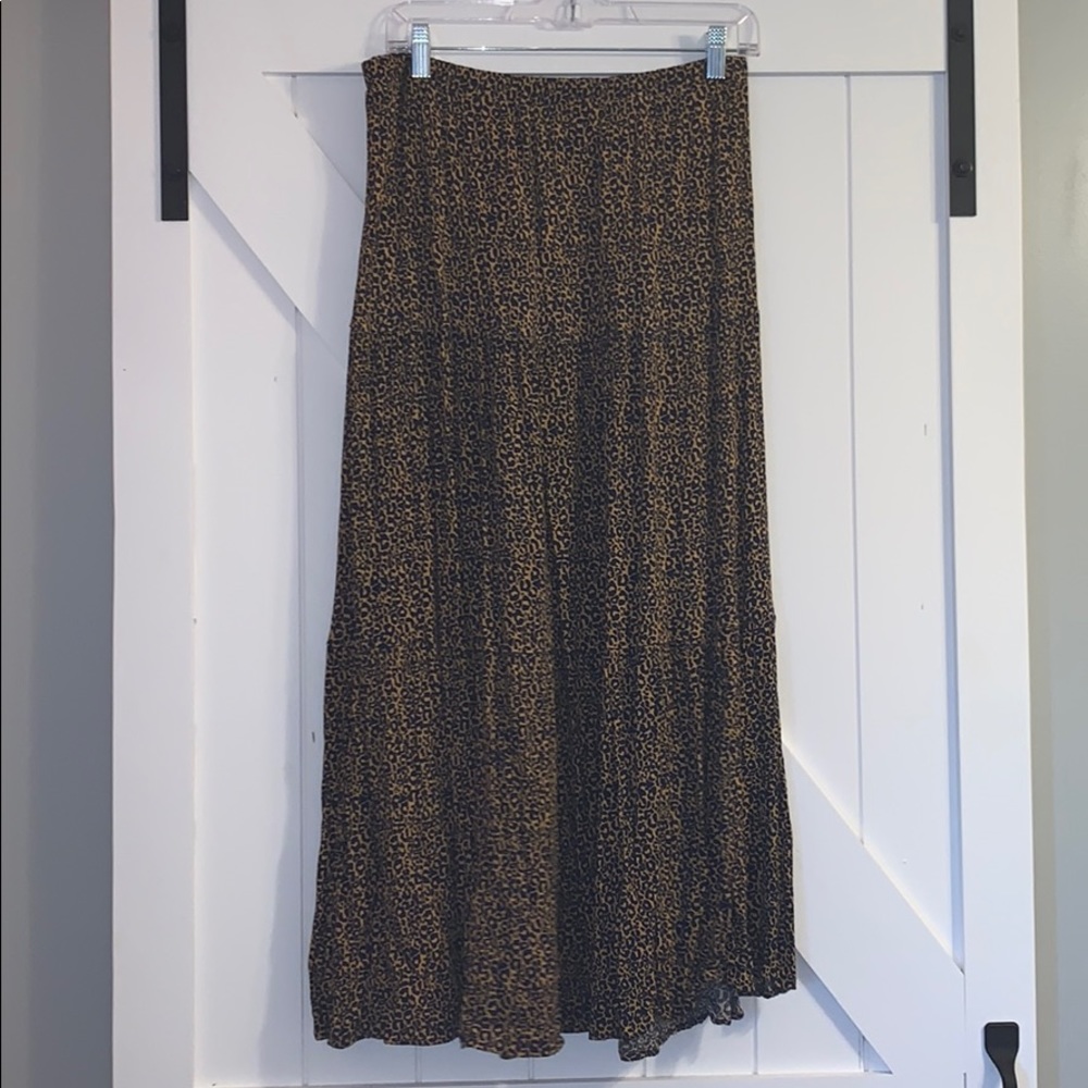 Leopard print maxi skirt
